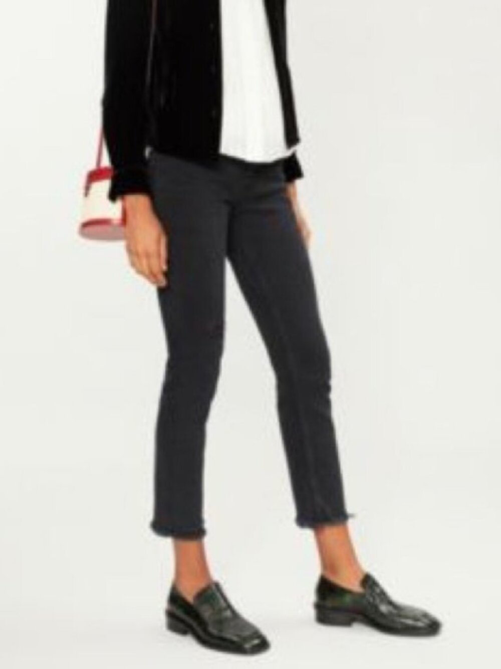 Sandro Paris Opéra Frayed High Rise Jeans
